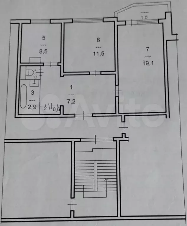 2-к. квартира, 50,9 м, 6/9 эт. - Фото 0