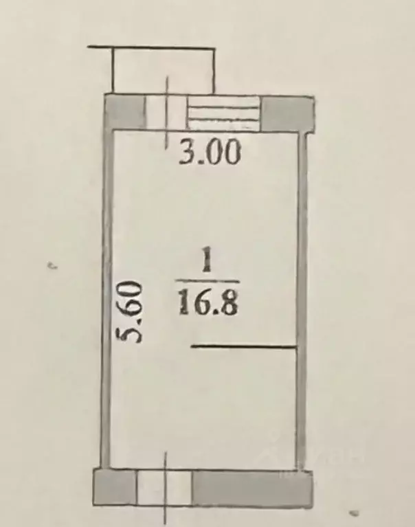 1-к кв. Липецкая область, Липецк ул. Дзержинского, 13 (17.0 м) - Фото 2