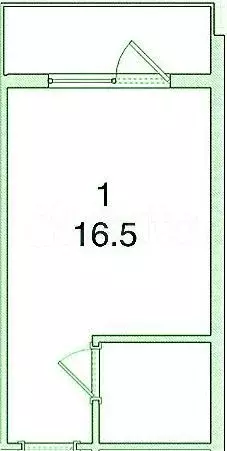 Квартира-студия, 16,5 м, 1/9 эт. - Фото 0
