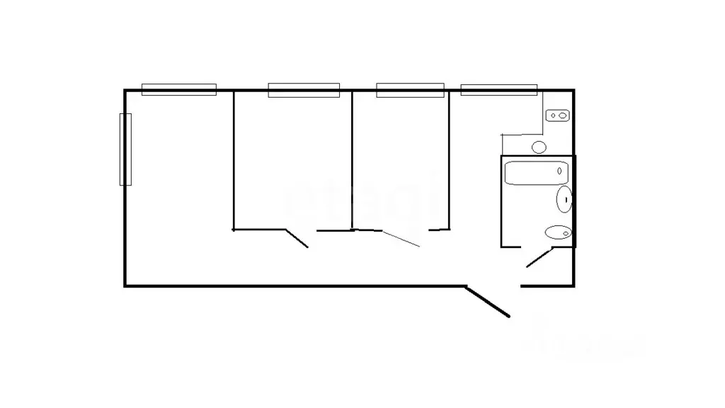 3-к кв. Забайкальский край, Чита ул. Богомягкова, 4 (61.2 м) - Фото 2