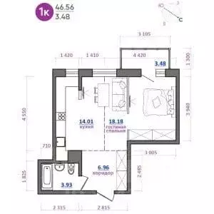 2-к кв. Иркутская область, Иркутский муниципальный округ, Маркова рп ... - Фото 0