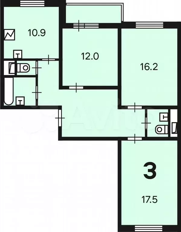 Аукцион: 3-к. квартира, 81 м, 7/14 эт. - Фото 0