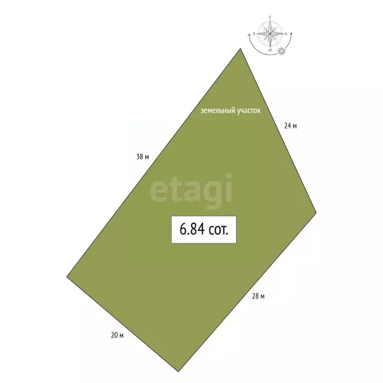 Участок в Новосибирская область, Бердск Марьин Лог СНТ, ул. 44-я (6.84 ... - Фото 0