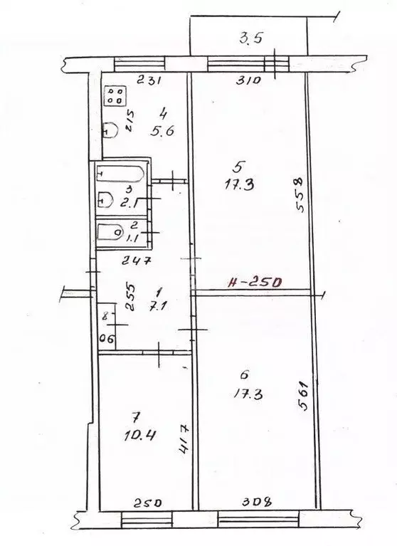 3-к кв. Хабаровский край, Комсомольск-на-Амуре Интернациональный ... - Фото 2
