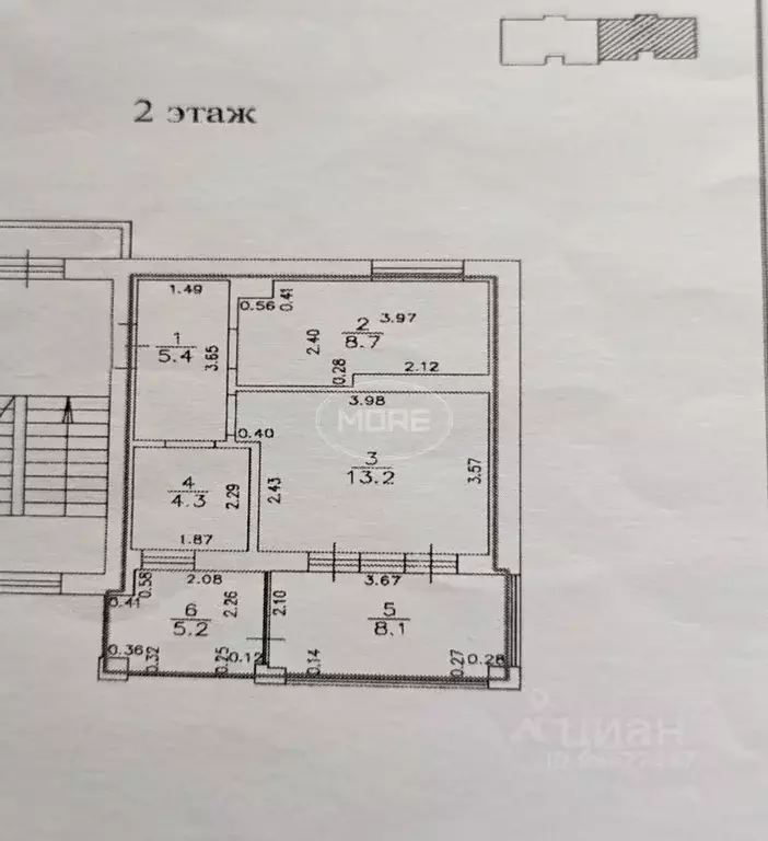 1-к кв. Калининградская область, Янтарный пгт ул. Балебина, 17 (44.9 ... - Фото 2