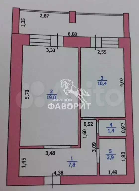 1-к. квартира, 41,5 м, 9/10 эт. - Фото 0
