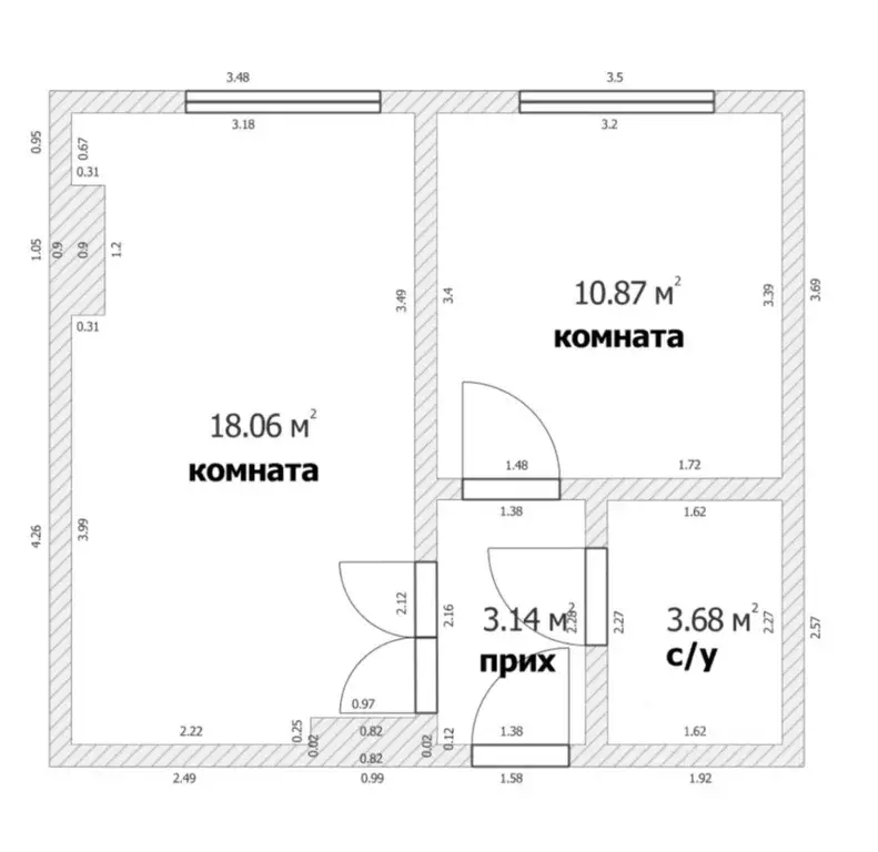 1-к кв. Кабардино-Балкария, Нальчик ул. Солнечная, 10к9 (36.0 м) - Фото 2