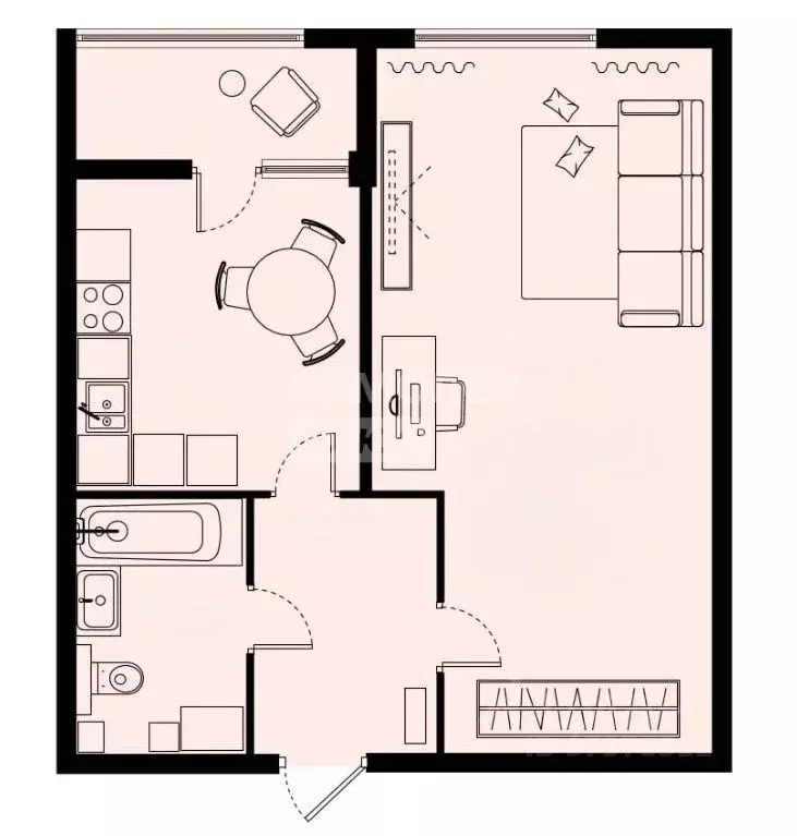 1-к кв. Московская область, Домодедово городской округ, с. Домодедово ... - Фото 2