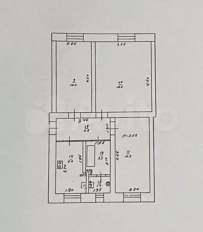 3-к. квартира, 53 м, 1/2 эт. - Фото 0