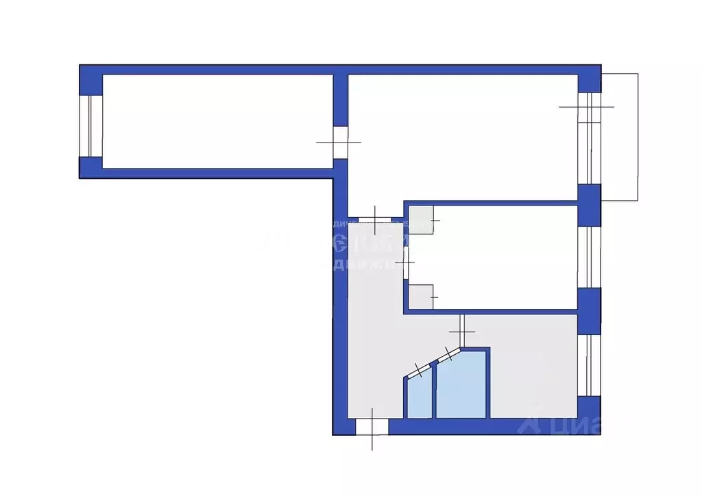 3-к кв. Кемеровская область, Кемерово Инициативная ул., 32 (51.8 м) - Фото 2