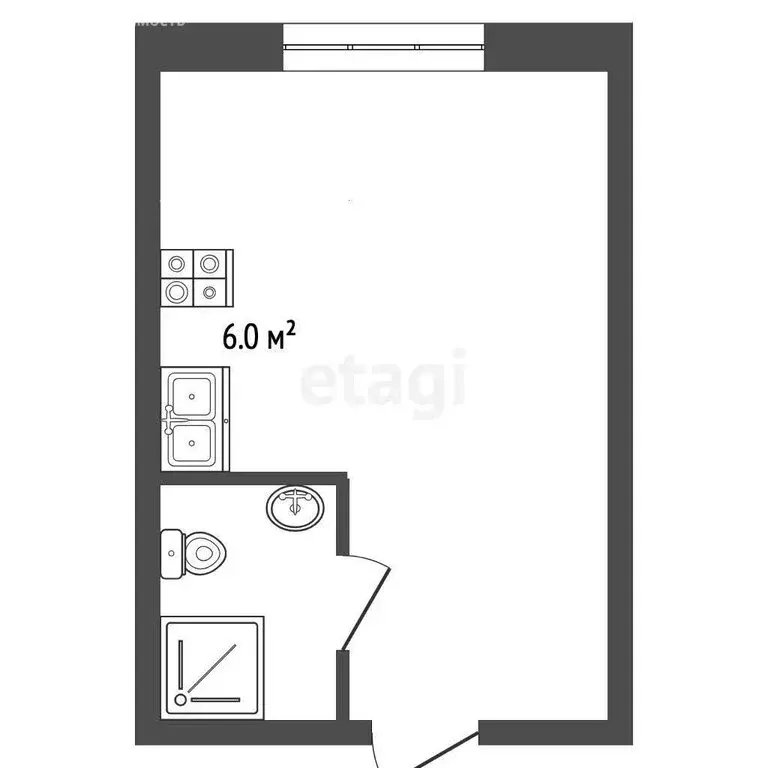 Квартира-студия: Вологда, улица Гиляровского, 16 (17.2 м) - Фото 1