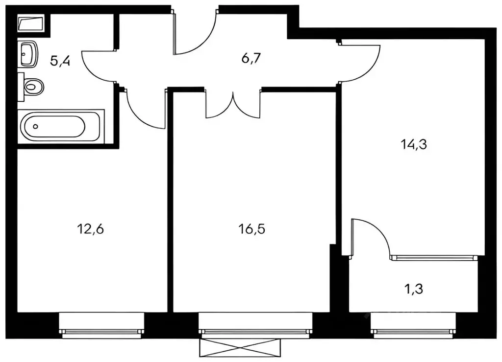 2-к кв. Москва Большая Филевская ул., 3к4 (57.0 м) - Фото 2