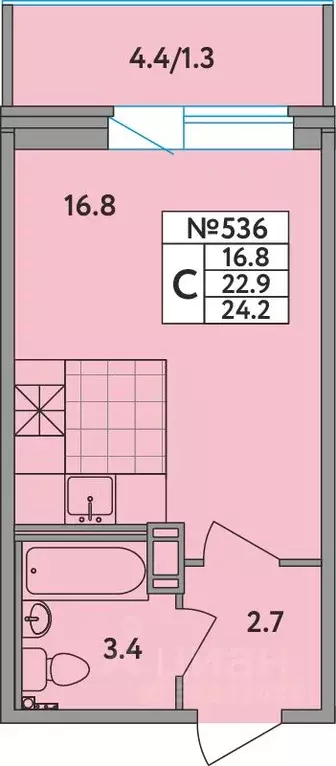 Студия Ленинградская область, Всеволожский район, д. Новое Девяткино ... - Фото 1