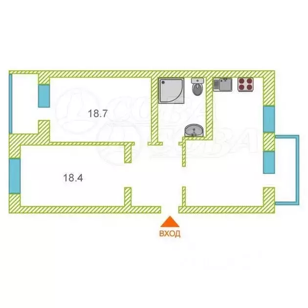 3-к кв. тюменская область, тюмень ул. хохрякова, 32 (80.6 м) - Фото 1