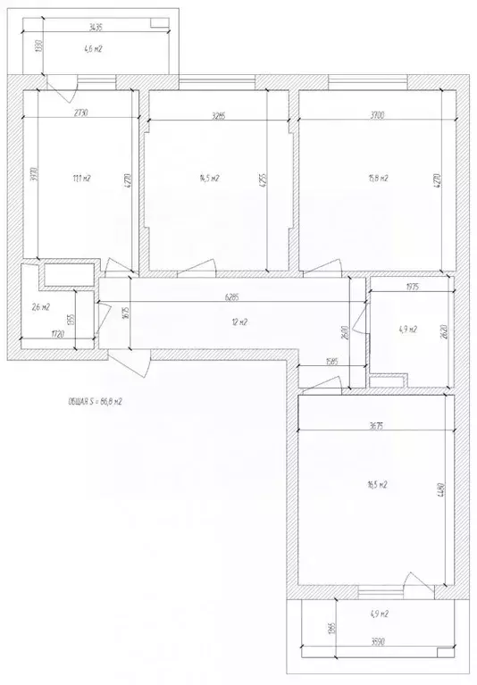 3-к кв. Чувашия, Чебоксары ул. Академика РАН Х.М. Миначева, 11к1 (88.6 ... - Фото 2