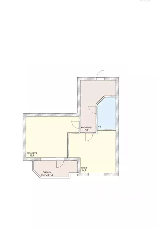 1-к кв. Краснодарский край, Краснодар ул. Репина, 1/2к2 (44.0 м) - Фото 2