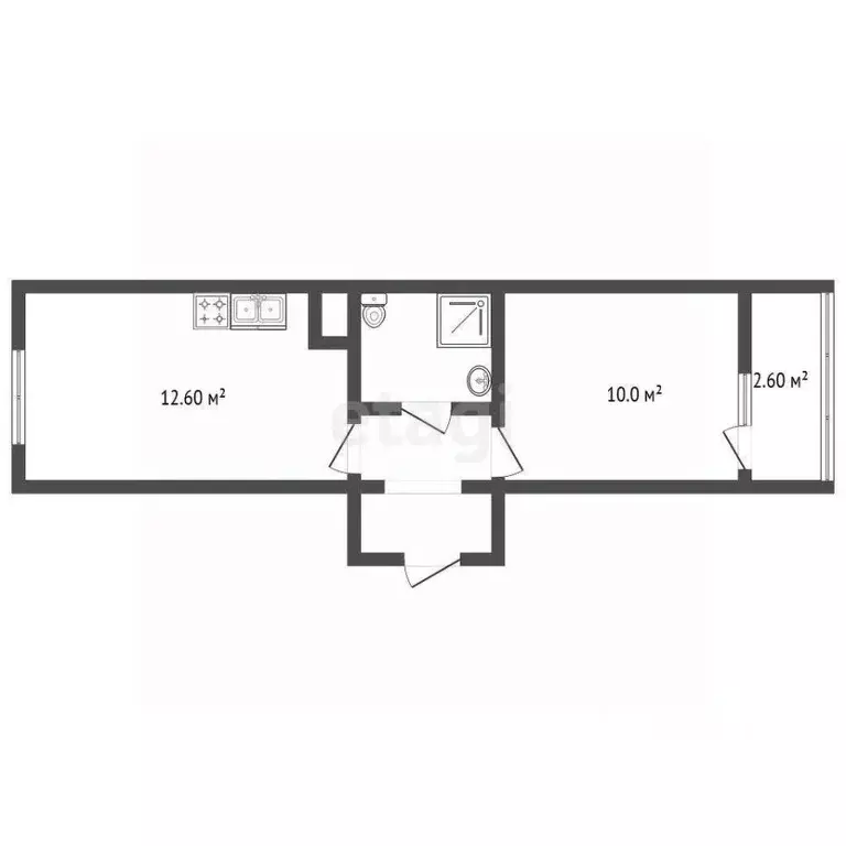 1-к кв. Санкт-Петербург дор. Муринская, 10к1 (29.5 м) - Фото 2