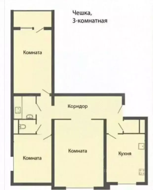 3-к кв. Самарская область, Самара ул. Георгия Димитрова, 117 (63.0 м) - Фото 2