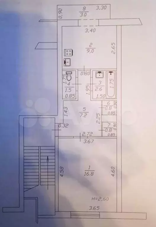 1-к. квартира, 40 м, 1/5 эт. - Фото 0