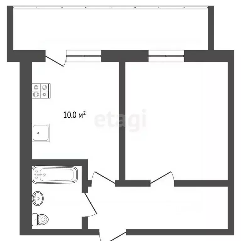 1-к кв. Тюменская область, Тюмень Солнечный проезд, 7 (35.0 м) - Фото 2