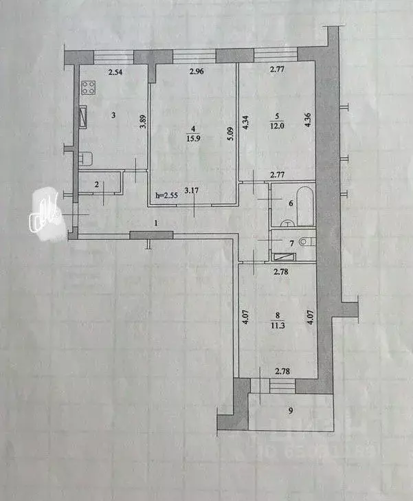 3-к кв. Волгоградская область, Волжский ул. Мира, 133 (65.3 м) - Фото 2