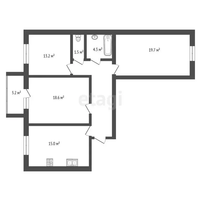 3-комнатная квартира: Тамбов, Мичуринская улица, 213Вк1 (84 м) - Фото 0