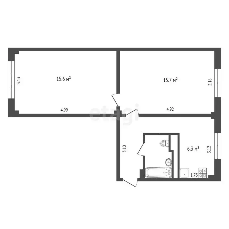 2-комнатная квартира: Балашиха, шоссе Энтузиастов, 73 (45.6 м) - Фото 0