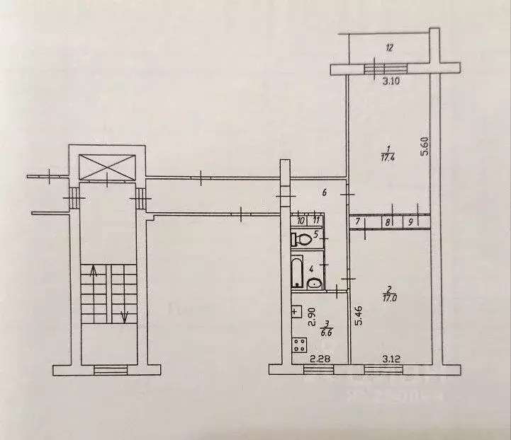 2-к кв. Московская область, Долгопрудный Дирижабельная ул., 17 (52.1 ... - Фото 1