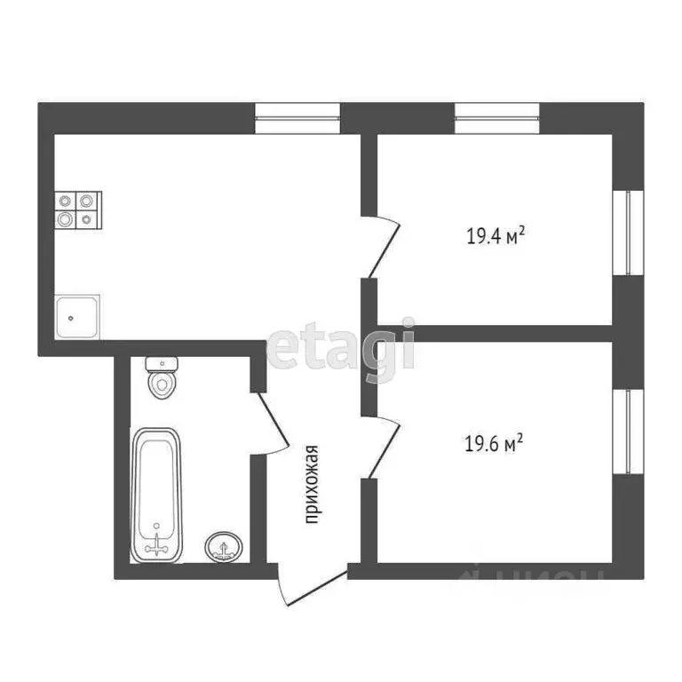 Комната Коми, Ухта ул. Дежнева, 29 (19.4 м) - Фото 2