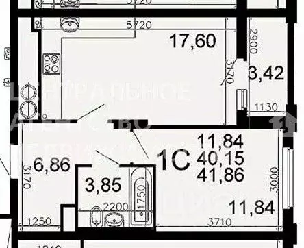 1-к кв. Рязанская область, Рязань ул. Чапаева, 61 (40.4 м) - Фото 1