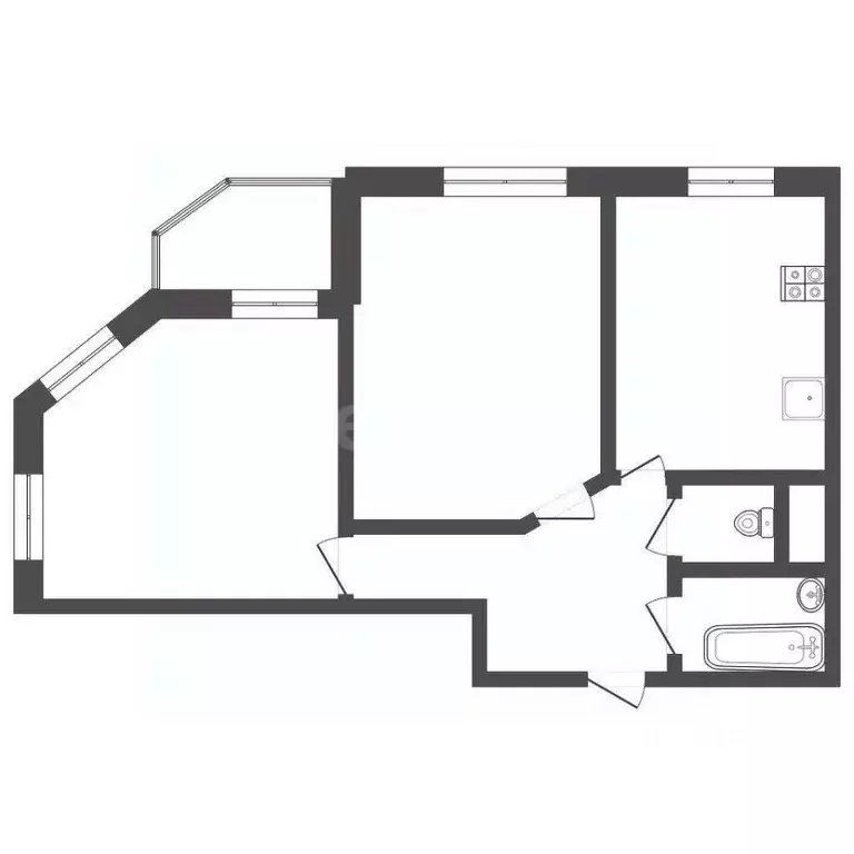 2-к кв. Тульская область, Тула просп. Ленина, 112 (56.0 м) - Фото 2