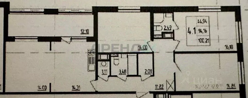 Квартира, 3 комнаты, 100 м - Фото 2