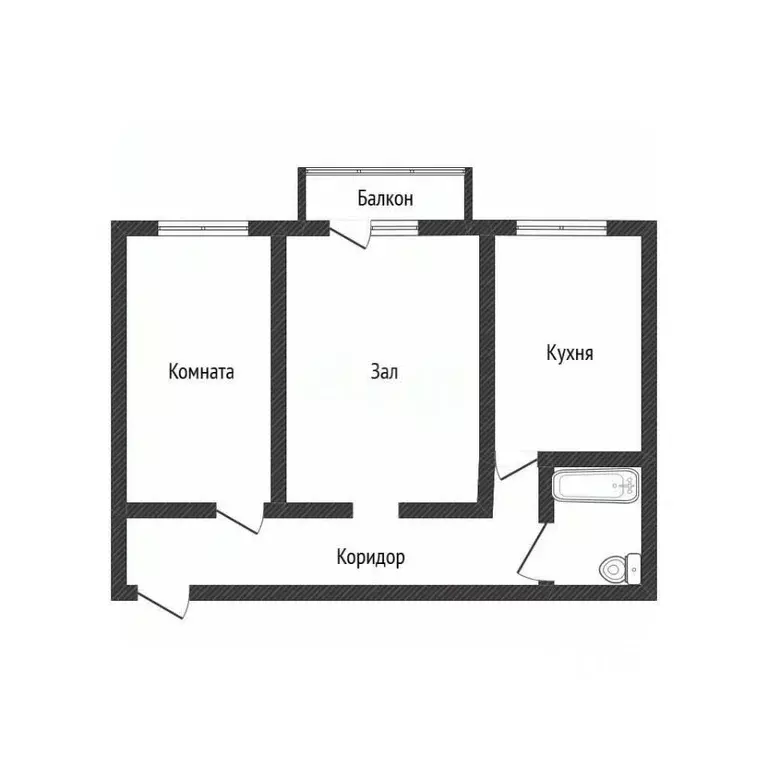 2-к кв. Алтайский край, Бийск ул. Александра Матросова, 25/1 (52.7 м) - Фото 1