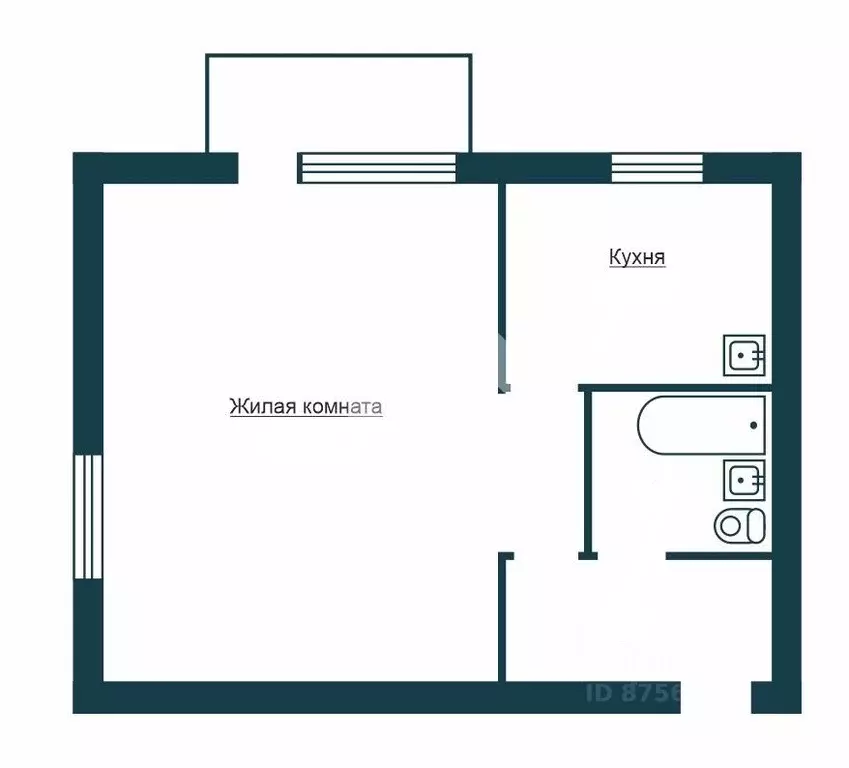 1-к кв. Новосибирская область, Новосибирск ул. Петухова, 52 (32.0 м) - Фото 2