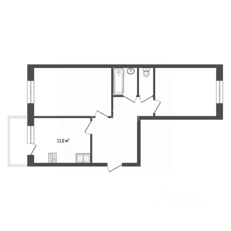 2-к кв. Ярославская область, Ярославль ул. Строителей, 17 (58.0 м) - Фото 2