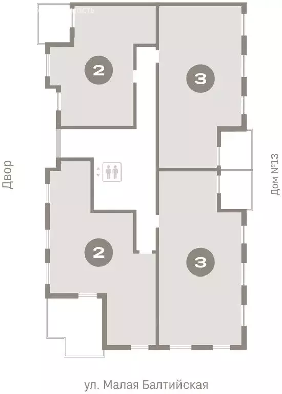 2-комнатная квартира: городской посёлок Новоселье, ЖК Брусника (67.31 ... - Фото 2