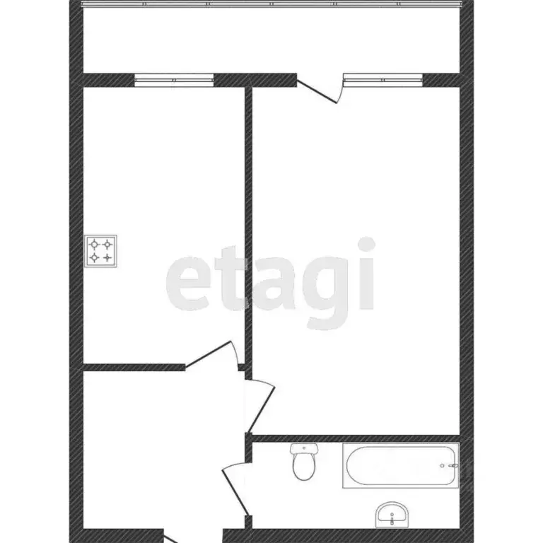 1-к кв. Санкт-Петербург Купчинская ул., 34к1 (41.3 м) - Фото 1