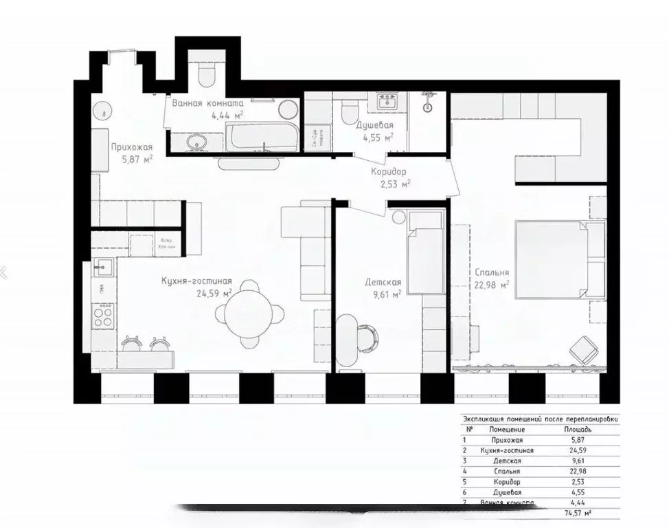 2-к кв. Санкт-Петербург Тверская ул., 12/15 (73.5 м) - Фото 2