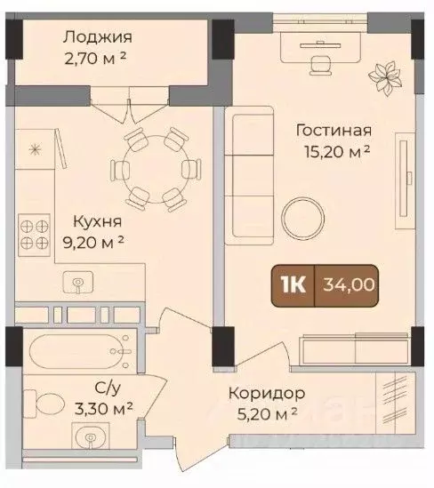 1-к кв. Краснодарский край, Краснодар Музыкальный мкр, ул. Имени ... - Фото 0