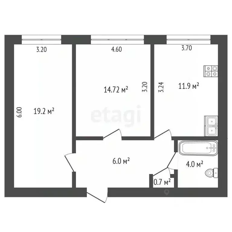 2-к кв. Севастополь ул. Горпищенко, 17 (56.5 м) - Фото 2