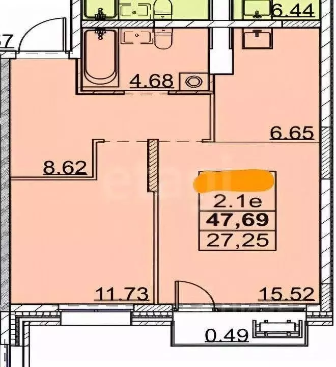 2-к кв. Татарстан, Лаишевский район, Столбищенское с/пос, с. Усады ул. ... - Фото 2