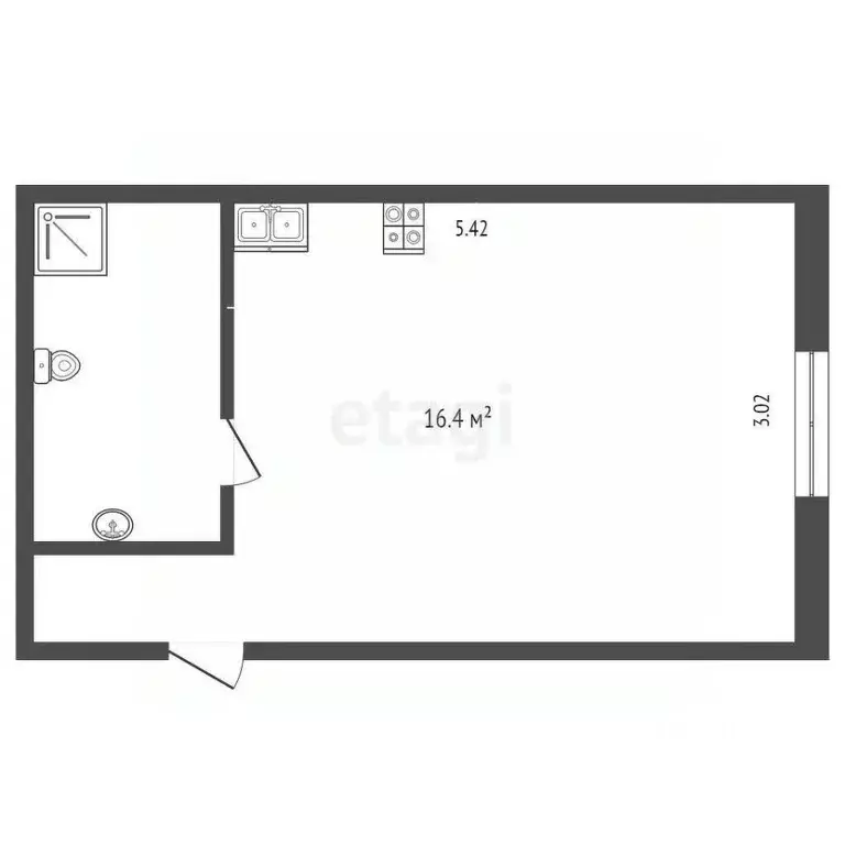 Комната Удмуртия, Ижевск ул. Тельмана, 16 (22.6 м) - Фото 2