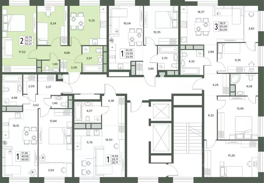 2-к кв. Московская область, Серпухов  (50.21 м) - Фото 2