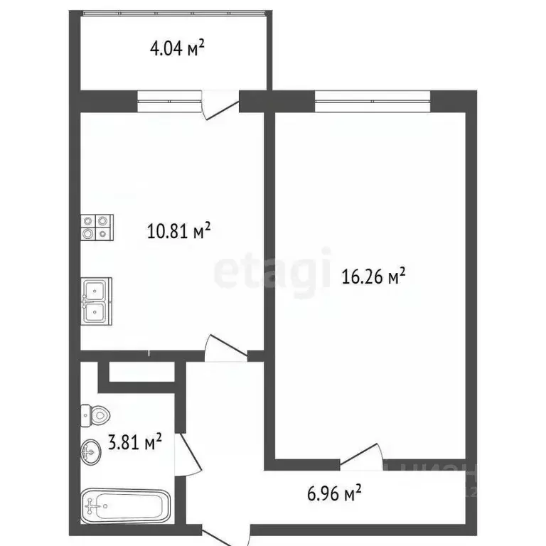 1-к кв. Пермский край, Пермь Переселенческая ул., 98 (39.0 м) - Фото 1