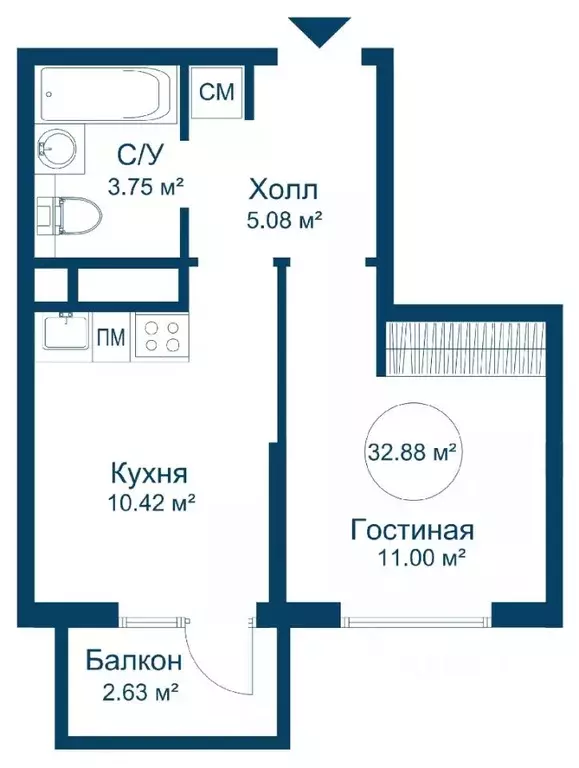 1-к кв. Тверская область, Конаковский муниципальный округ, ... - Фото 0