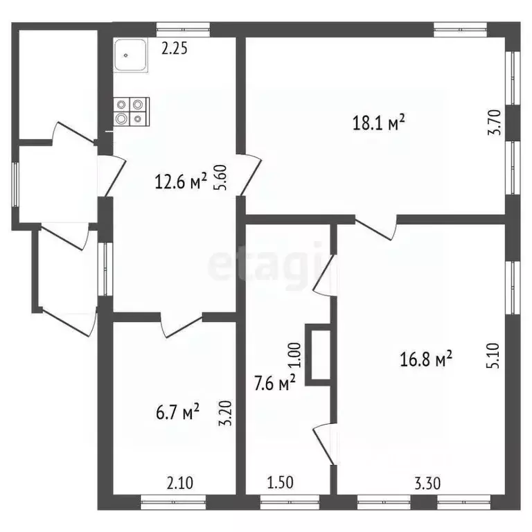 Дом в Мордовия, Саранск ул. Салтыкова-Щедрина, 14 (62 м) - Фото 1