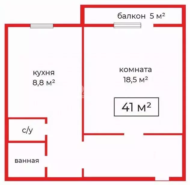 1-к кв. Челябинская область, Челябинск Солнечная ул., 18в (40.7 м) - Фото 1