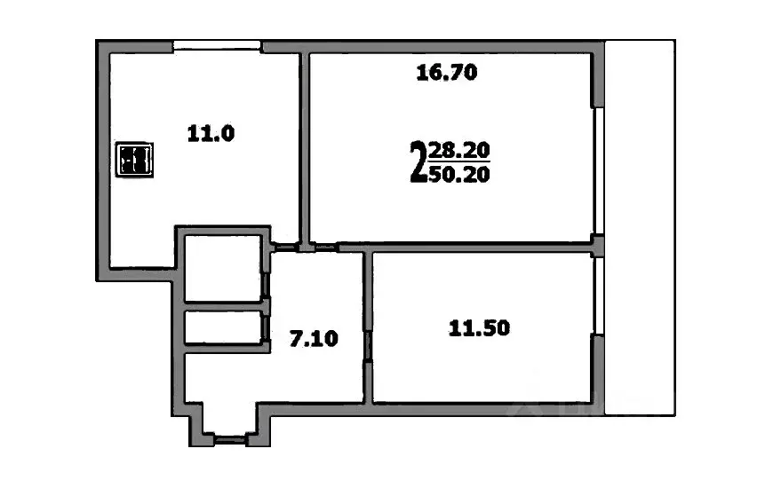 2-к кв. Москва Библиотечная ул., 2 (51.0 м) - Фото 2