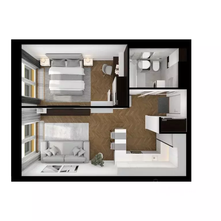 1-к кв. Москва Кронштадтский 9 жилой комплекс, 11.3 (42.0 м) - Фото 1