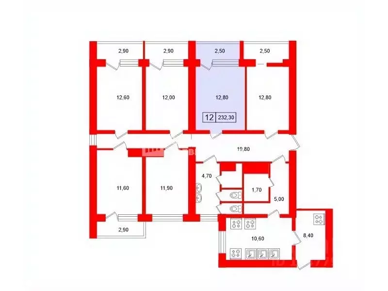 Комната Санкт-Петербург Ленская ул., 17К1 (12.8 м) - Фото 2